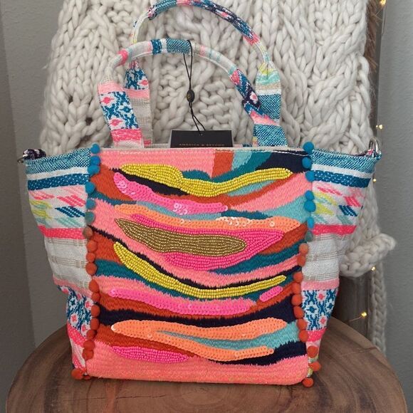 America & Beyond Daphne Small Tote NWT - Picture 7 of 10